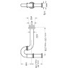 Сифон S-типа для мойки (металлический) VITRA A45117